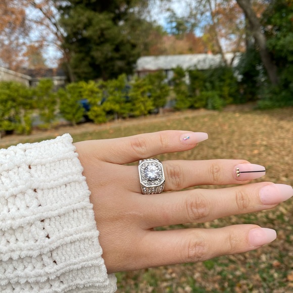 NWT Luxury Women/men 925 Silver Wedding Rings - Picture 13 of 13